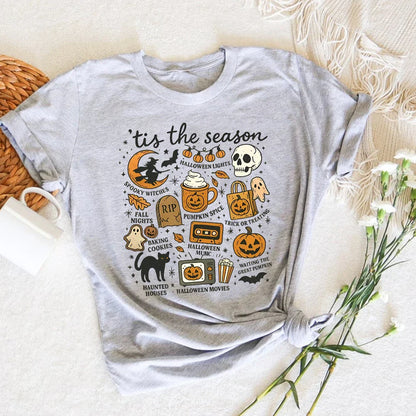Tis The Season Shirt Retro Halloween Graphic Tee