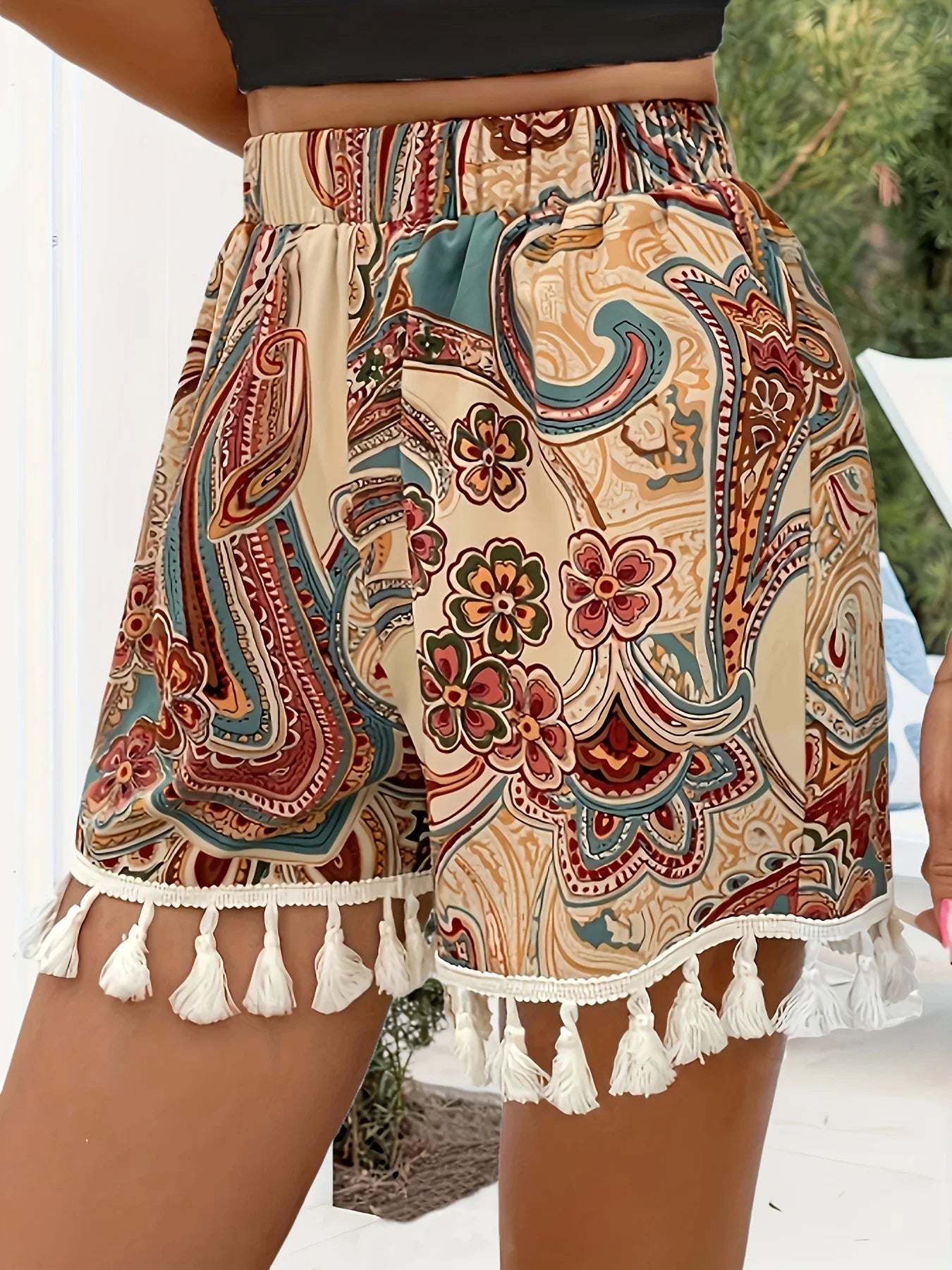 Floravelle Tassel Summer Shorts