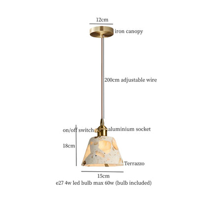 Terrazzo Stone Pendant Light