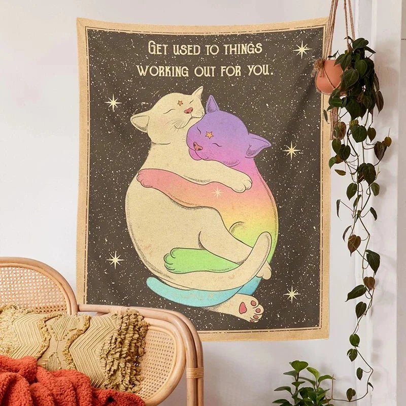 Cat Tapestry Wall Hanging