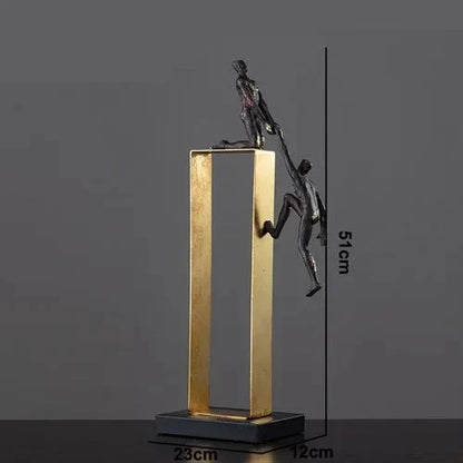 Modern Creative Resin Gymnast Sculpture