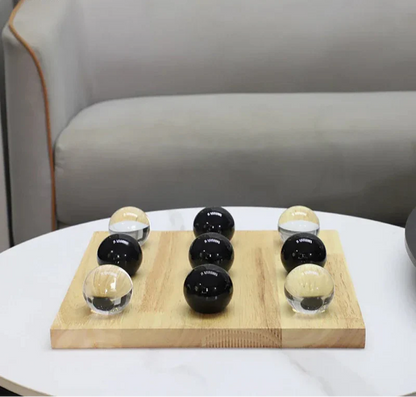 Minimalist Crystal Tic-Tac-Toe Game