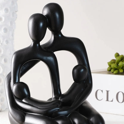 Modern Family Resin Sculpture
