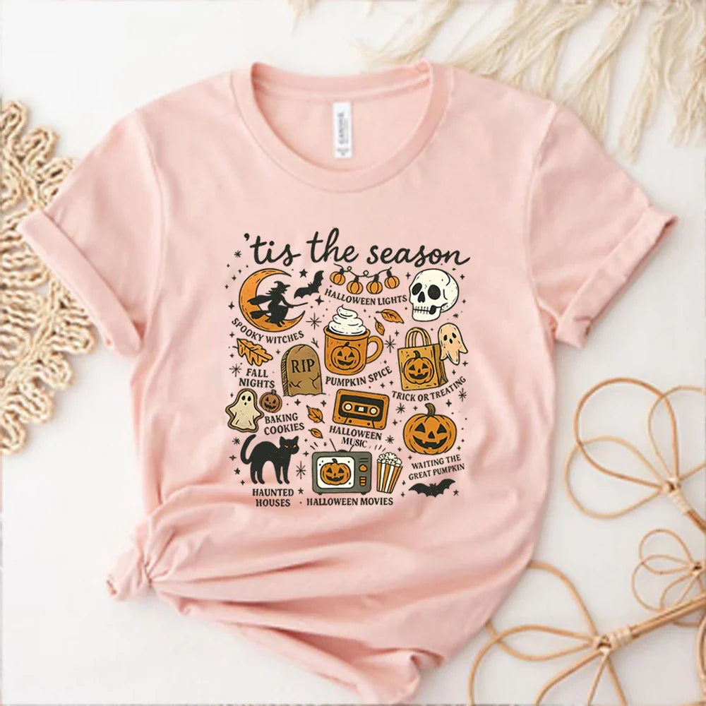 Tis The Season Shirt Retro Halloween Graphic Tee