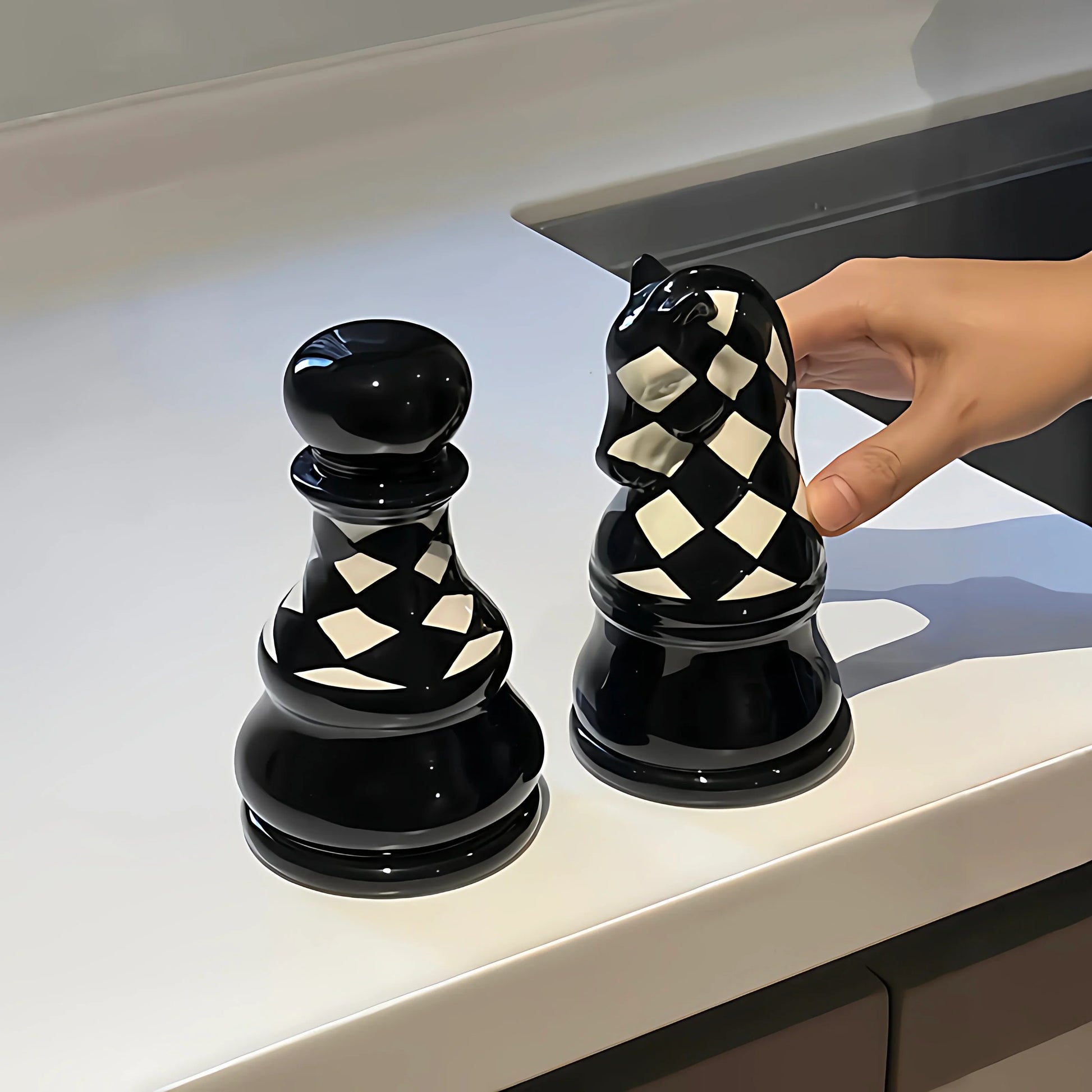 Ceramic Chess Piece Toothpick Holder - Luxury Desktop Decor Ceramic Decor Home decor Toothpick holder