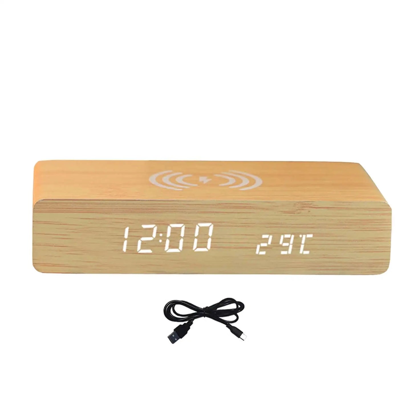 Wireless Charging LED Alarm Clock