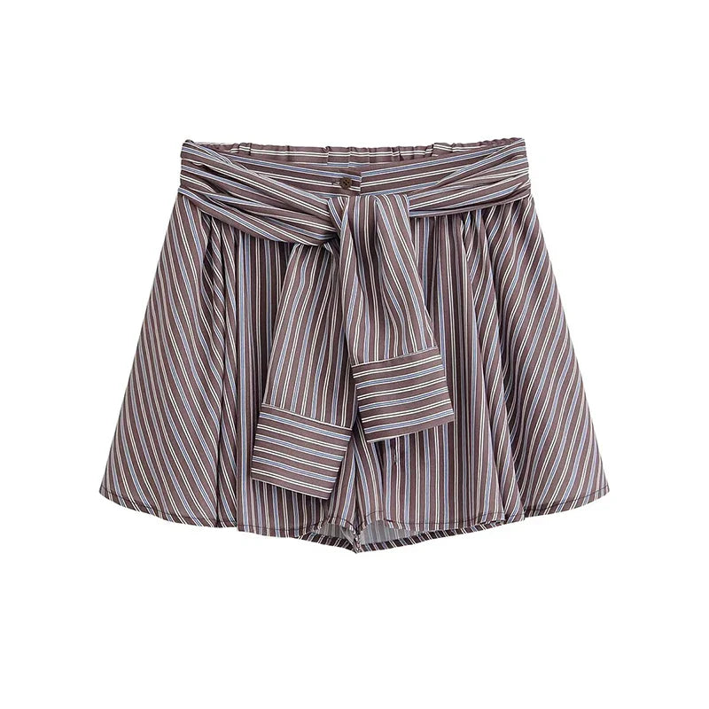 LineaBelle Striped Skort Shorts