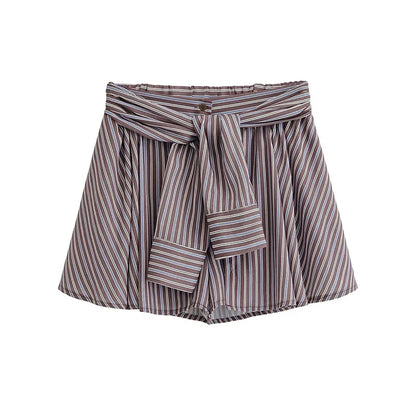 LineaBelle Striped Skort Shorts