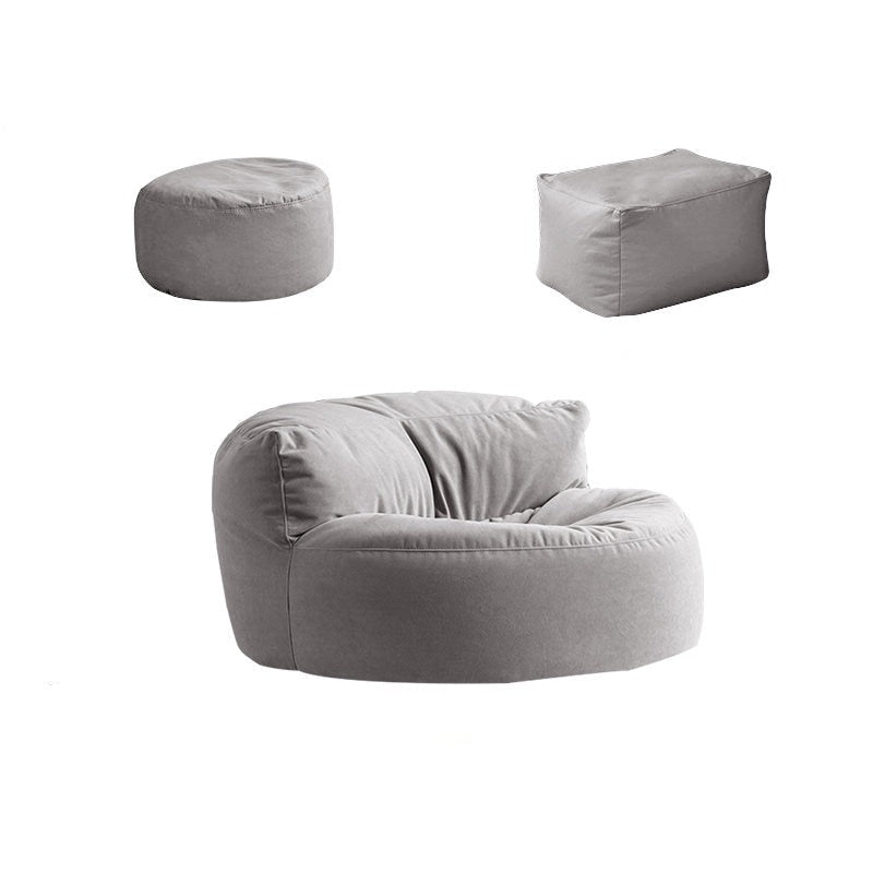 Chenille Bean Bag Pouf Chair Set