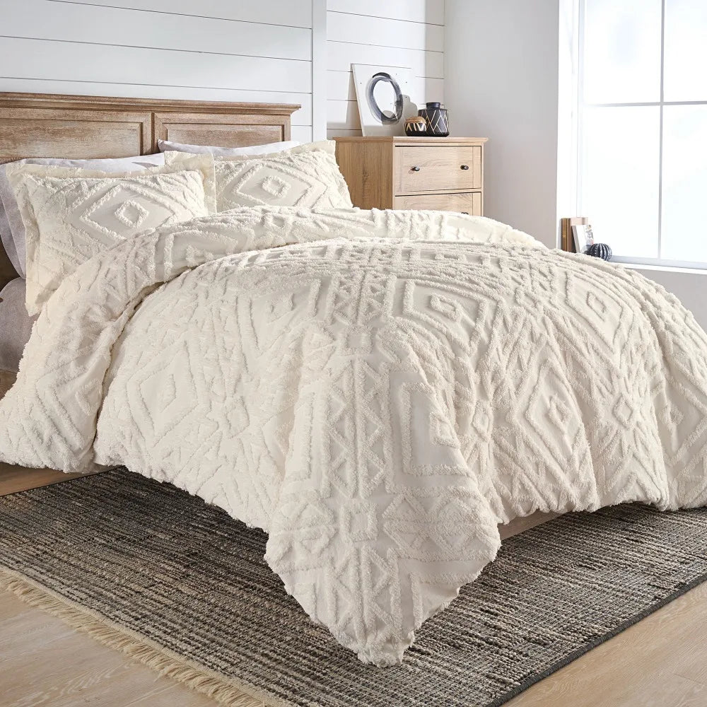 Donna 3-piece Chenille Duvet Cover Set