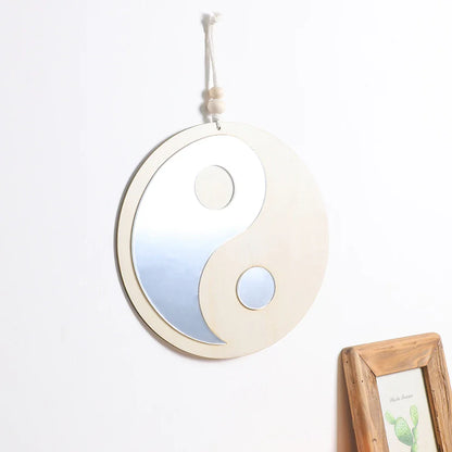 Yin Yang Wood Mirror