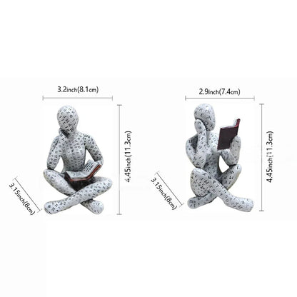 Pulp Reading Woman Abstract Art Statue