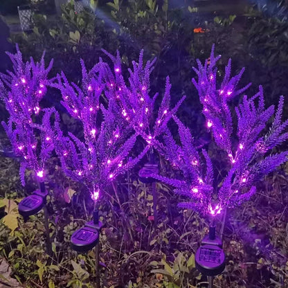 Luci solari da giardino alla lavanda