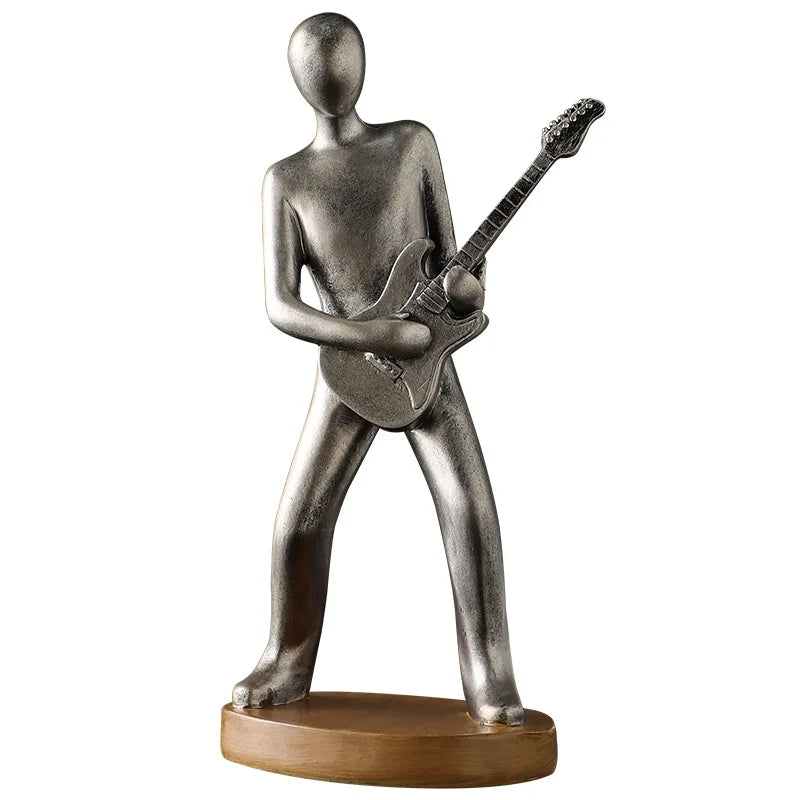 Abstract Musician Figurines - Resin Cello & Guitar Sculptures abstract musician figurine artistic home accessories cellist sculpture ornament Figurine guitarist figurine Lamp music lover gift resin sculpture home decor Sculpture