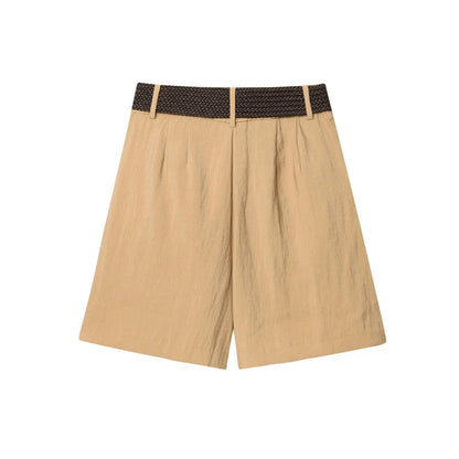 Ruvelle Belted Casual Shorts