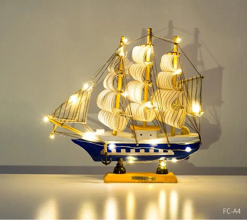 Creative & Luxury Metal Sailing Ship Model Figurines