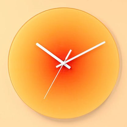 Sunset Gradient Glass Wall Clock