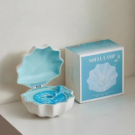 Shell Bluetooth Speaker with 7-Color Aurora Light and White Noise