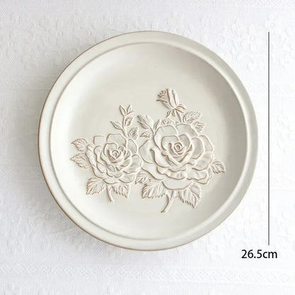 French Embossed Flowers Plates