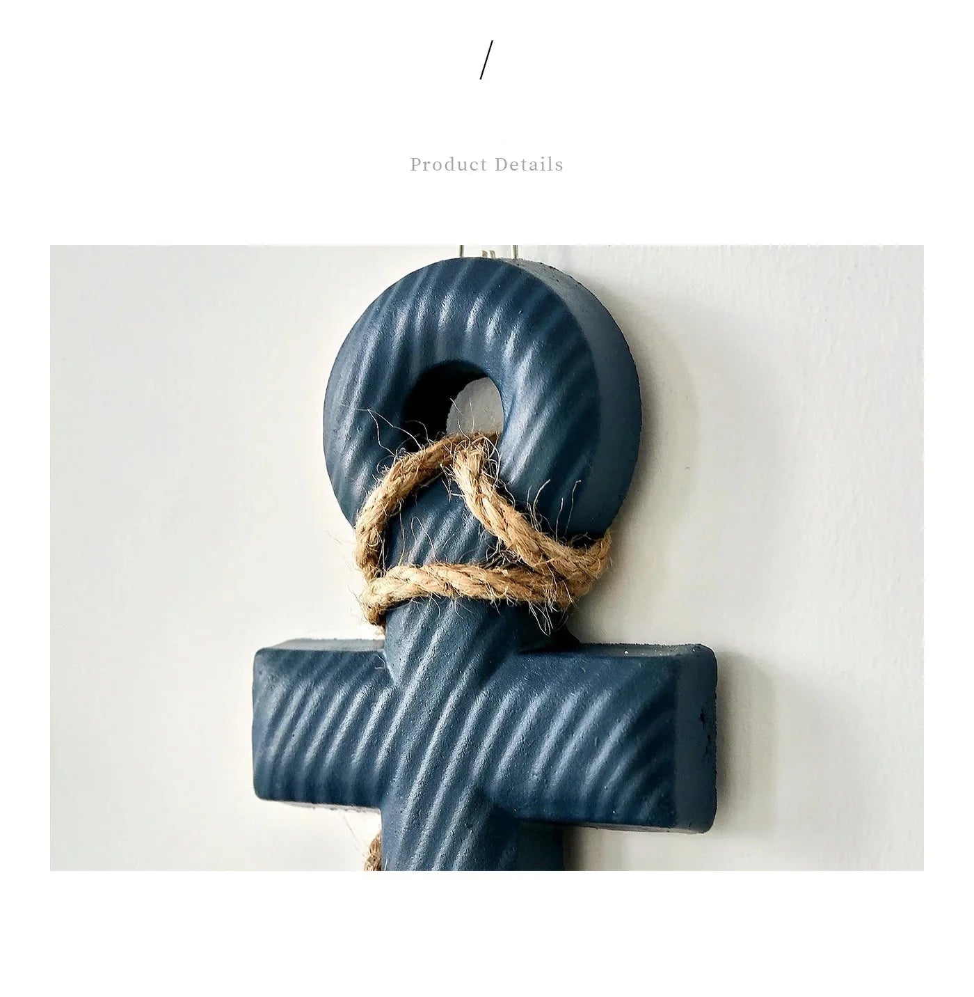 2 Stück nautische Schiffsrad- und Anker-Wanddekoration