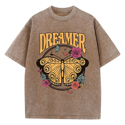 T-shirt graphique vintage Butterfly Dreamer