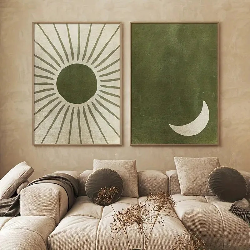Boho Eclipse Canvas Wall Art