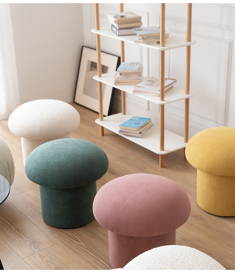 Mushroom Velvet Stool