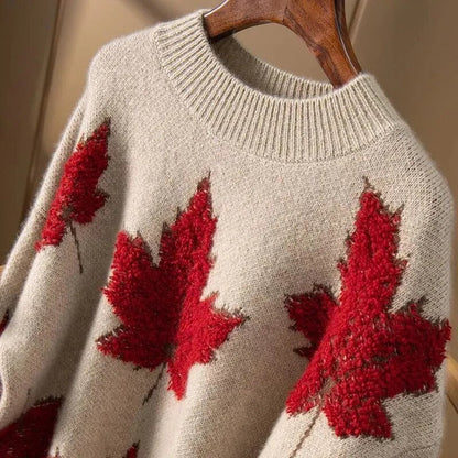 Maple Leaf Knitted Sweater