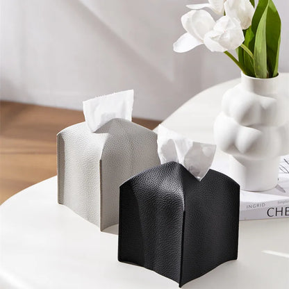 Leather Square Tissue Box