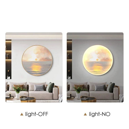 Indoor Landscape Painting Wall Lamp