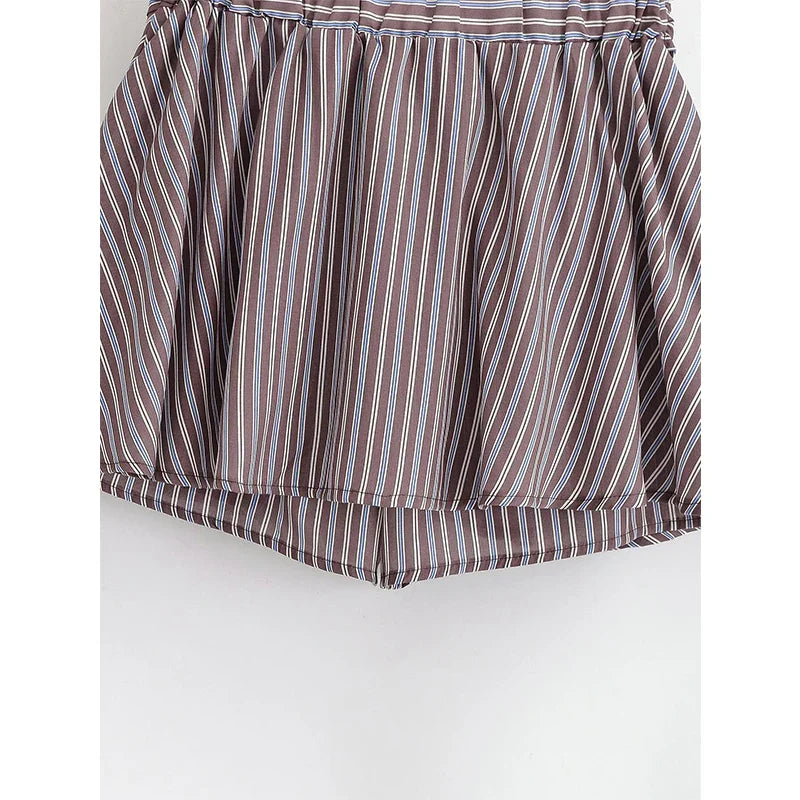 LineaBelle Striped Skort Shorts