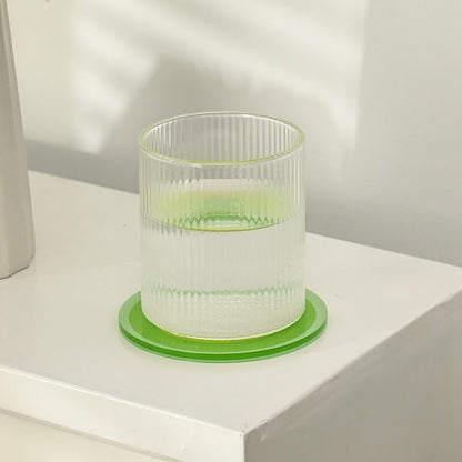 Round Gradient Acrylic Coaster organizer tray