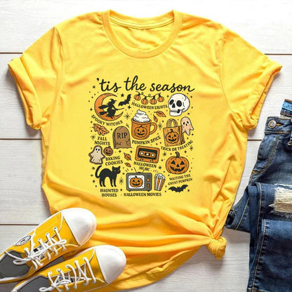 Tis The Season Shirt Retro Halloween Graphic Tee