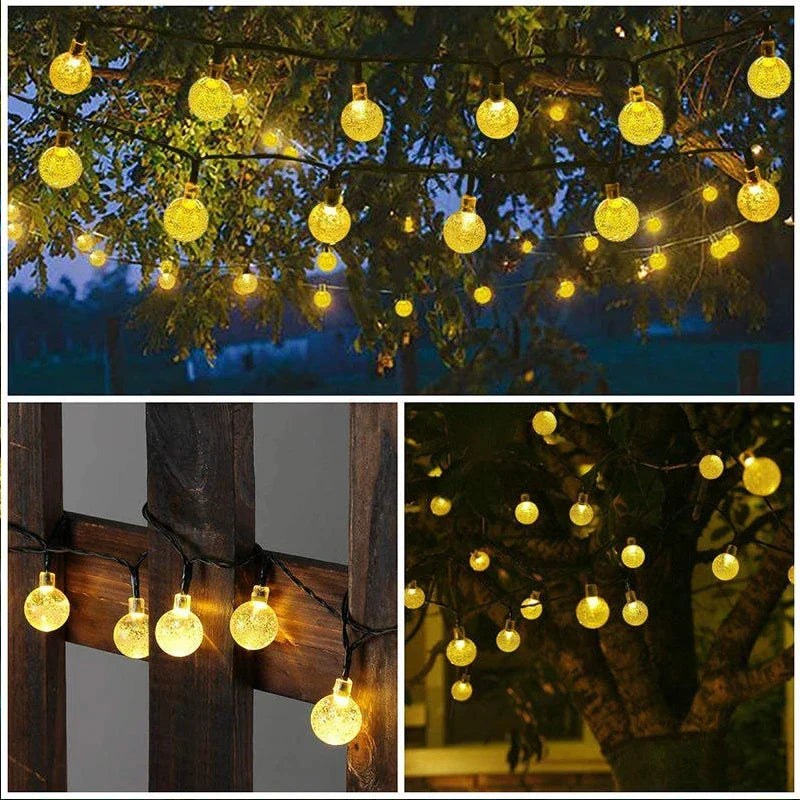 Solar LED Globe String Lights