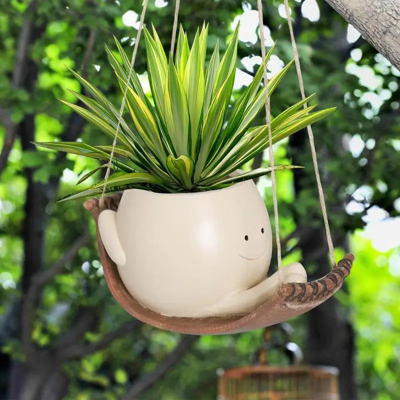 Smiling Swing Flower Pot