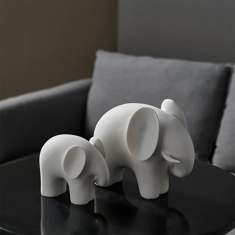 Nordic Style Elephant Resin Statue