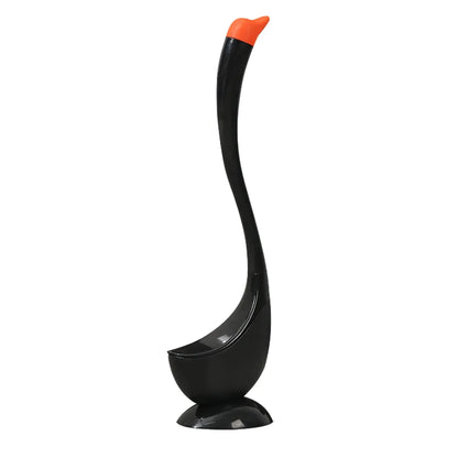 Elegant Swan-Shaped Toilet Brush & Holder Set