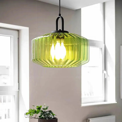 Retro Colored Glass Pendant Light