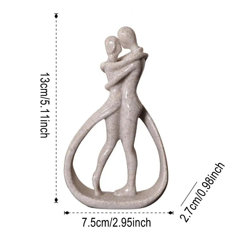 Romantic Couple Embrace Sculpture