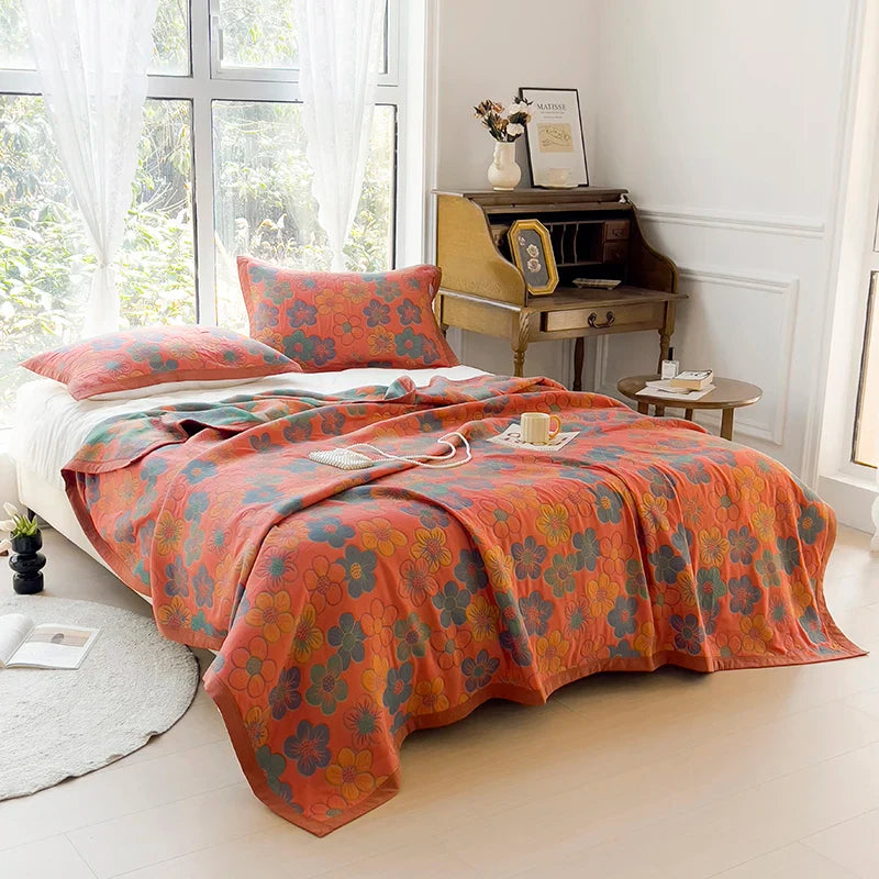 Vintage Bloomscape Bedspread