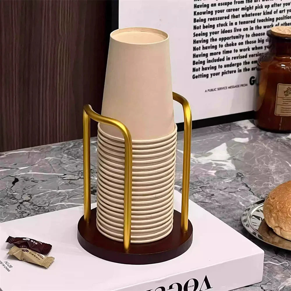 High-Capacity Disposable Cup Holder & Organizer Rack