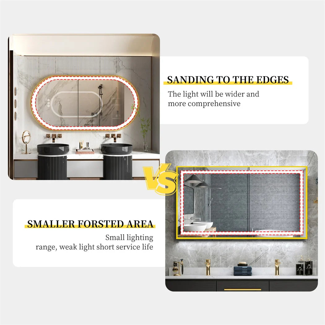 Luminous Halo Oval Smart Mirror