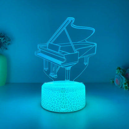 3D Piano Night Light