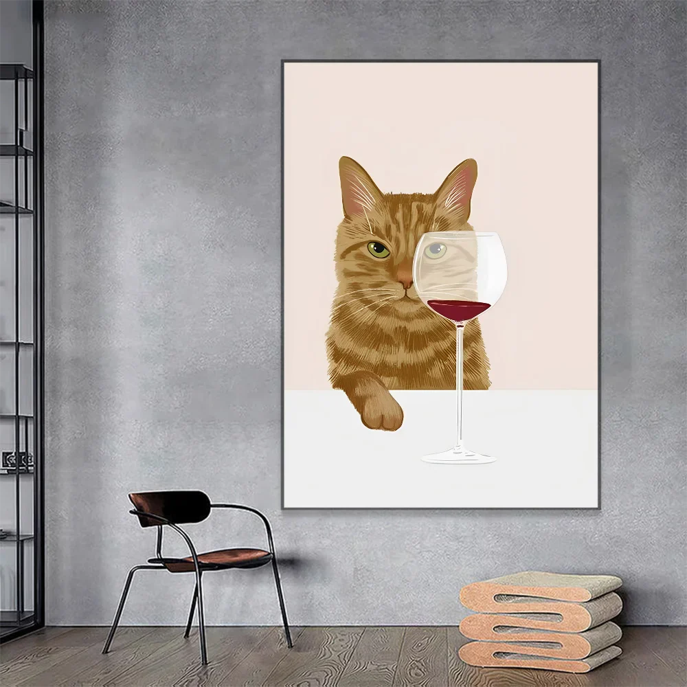 Wine Connoisseur Cat Canvas Art