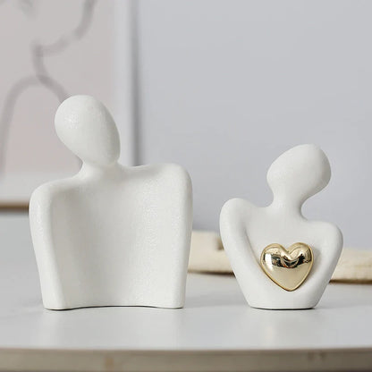 Golden Heart Bond Expression Sculpture
