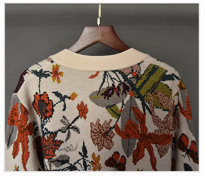 Floral Garden Knitted Cardigan