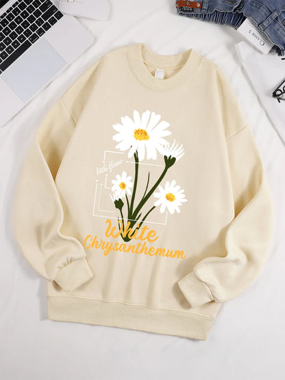 Little White Chrysanthemum Sweatshirt