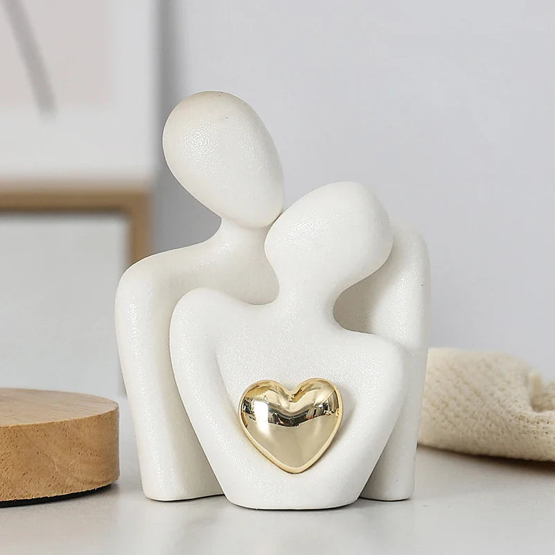 Golden Heart Bond Expression Sculpture