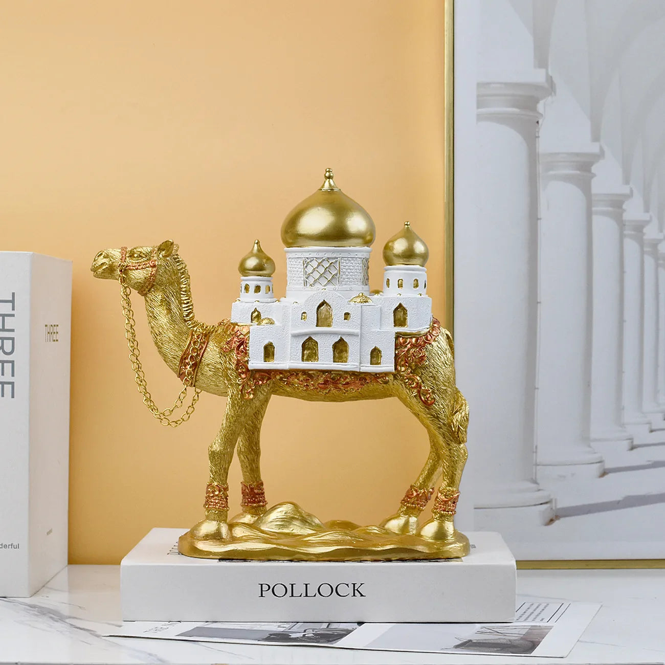 Decorative Camel Figurine with Dome Palace