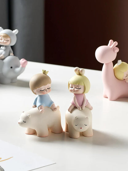 Creative Cartoon Resin Doll Ornaments